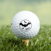 Balles De Golf Halloween Bats Flexibles simples Silhouettes Noir (T-shirt Insitu)