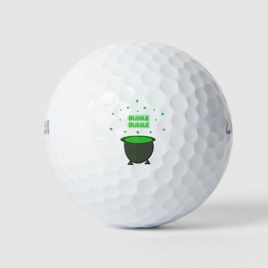 Balles De Golf Halloween Cauldron et Bubbling Green Brew (Devant)