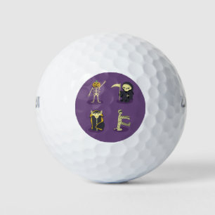 Balles De Golf Halloween Squelette Dracula Mummy Griffe Reaper