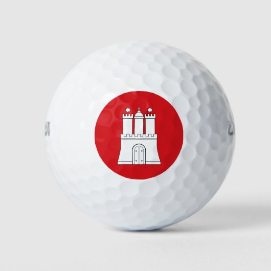 Balles De Golf Hamburg city flag Germany symbol (Devant)