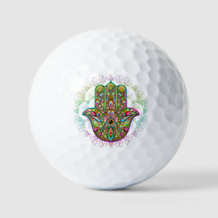 Balles De Golf Hamsa Fatma Main Psychedelic Art