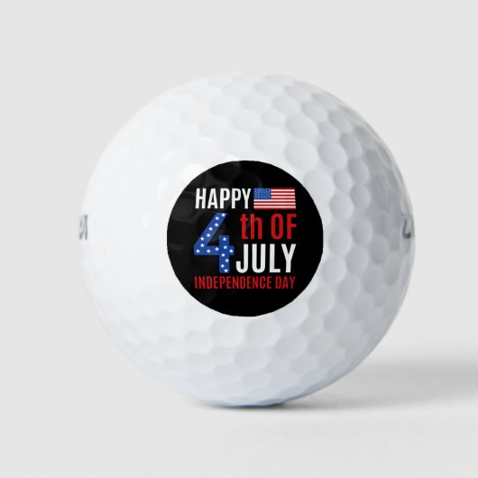 Balles De Golf Happy 4th Of July Independence Day (Devant)