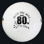 Balles De Golf Happy 80th Birthday<br><div class="desc">Joyeux 80ème anniversaire ! Au-dessus de la colline et en bas dans la vallée cadeau de balle de golf!</div>