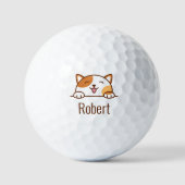 Balles De Golf Happy Calico Cat Pékin Nom personnalisé (Recto)