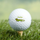 Balles De Golf Happy green iguana cartoon (T-shirt Insitu)