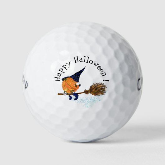 Balles De Golf Happy Halloween sorcière Citrouille Volant Chambre (Devant)