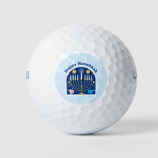 Balles De Golf Happy Hanoukka Holiday Festive Golf Balls (Devant)