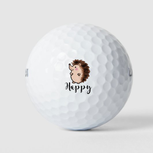 Balles De Golf Happy hedgehog animal (Devant)