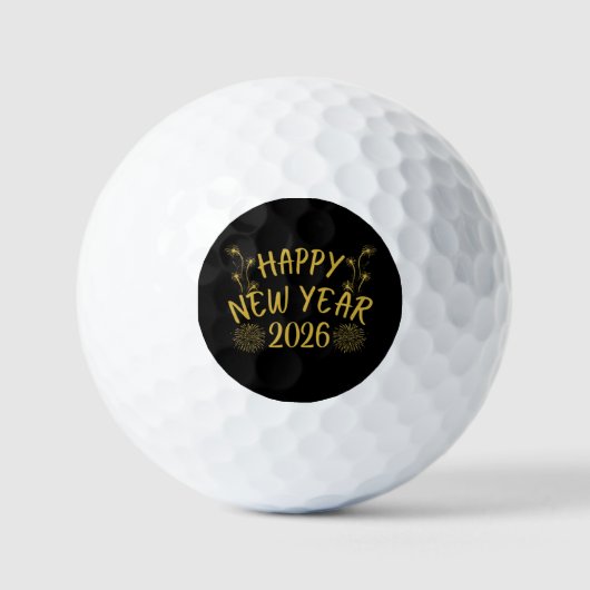Balles De Golf Happy New Year 2026 (Recto)