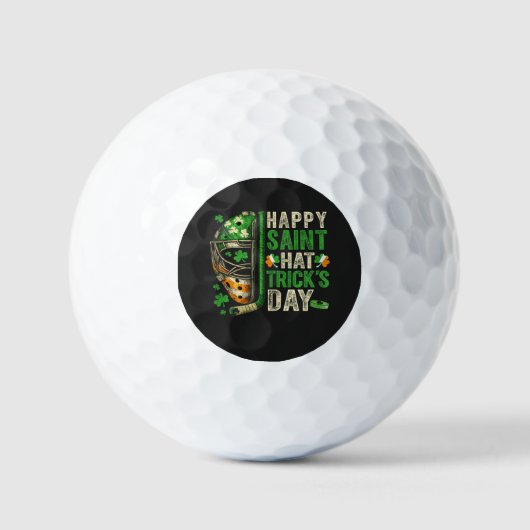 Balles De Golf Happy Saint Hat Trick Ice Hockey Player (Recto)