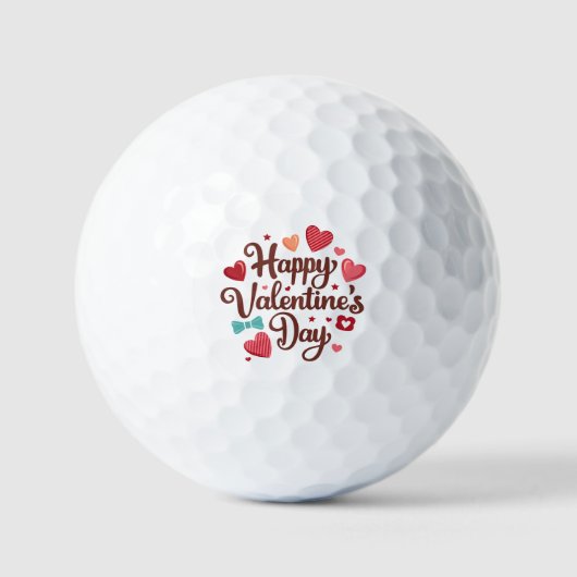 Balles De Golf Happy Valentine's Day (Recto)