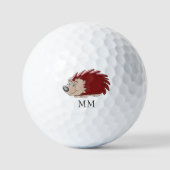 Balles De Golf Hérisson Design Monogrammé (Recto)