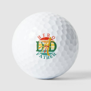 Balles De Golf Hero Papa Fath Sunset Cravate, Moustache & Lunette