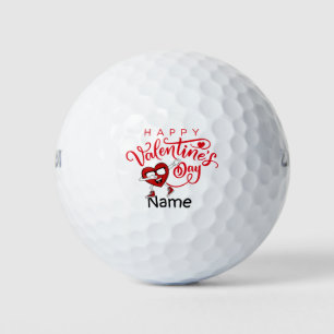 Balles De Golf Heureuse Sainte-Valentin de Golfer avec Love Golf 