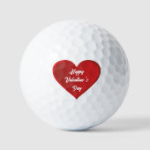 Balles De Golf Heureuse Sainte-Valentin Red Heart pour elle (Recto)
