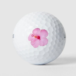 Balles De Golf Hibiscus rose Fleur tropicale