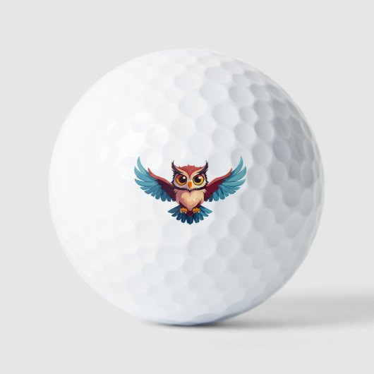 Balles De Golf hibou aux grands yeux (Recto)