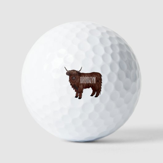 Balles De Golf Highland cow (Recto)