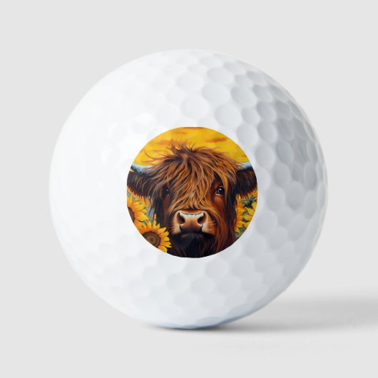 Balles De Golf Highland Cow (Recto)