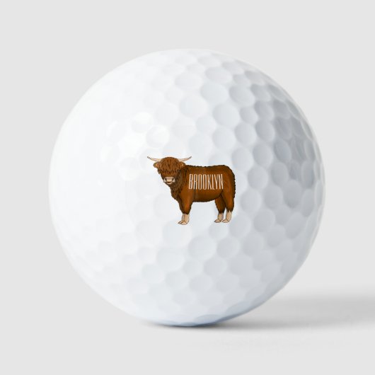 Balles De Golf Highland cow (Recto)
