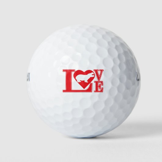 BALLES DE GOLF HIPPO-AMOUR (Devant)