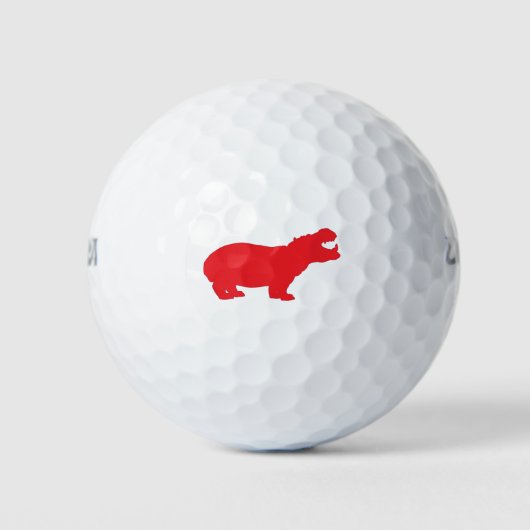Balles De Golf Hippo rouge (Devant)