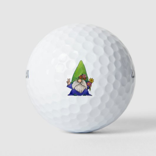 Balles De Golf Hippy Jour Gnome (Devant)