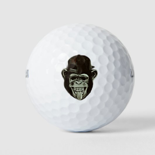 Balles De Golf Hipster Monkey (Devant)