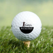 Balles De Golf His Name Black\White Golfplayer (T-shirt Insitu)