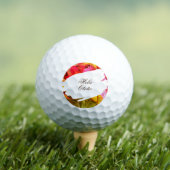 Balles De Golf Hola Otoño Orange Rouge Jaune Moderne Golfeur (T-shirt Insitu)