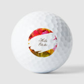Balles De Golf Hola Otoño Orange Rouge Jaune Moderne Golfeur (Recto)