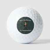 Balles De Golf Hold On Partner I'm Overstimulated Cowboy Frog  (Recto)