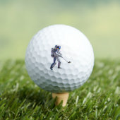 Balles De Golf Holographic Astronaut Space Golfer Custom GolfBall (T-shirt Insitu)