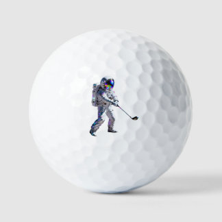 Balles De Golf Holographic Astronaut Space Golfer Custom GolfBall