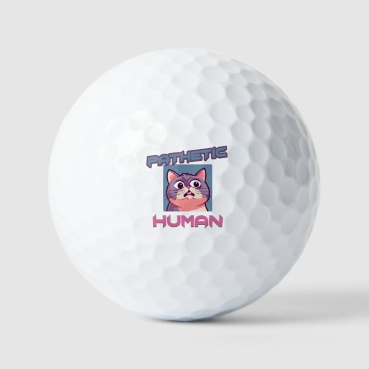 Balles De Golf Homme pathétique - Drôle conception de chat (Recto)