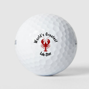 Balles De Golf Hommes amusants Hommes Nautique Homard Rouge