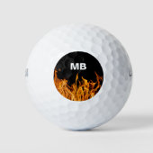 Balles De Golf Hommes Flames Monogram Golf Balls (Devant)