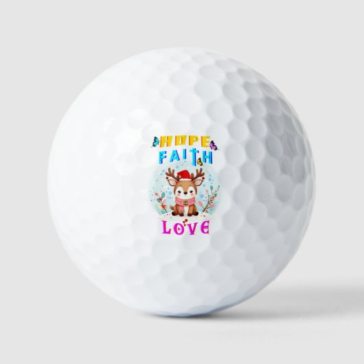 Balles De Golf Hope Faith Love (Recto)