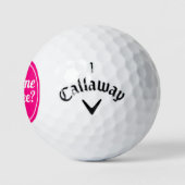 Balles De Golf Hot rose Lady Golfer Funny Golf Pun Typographie (Logo)