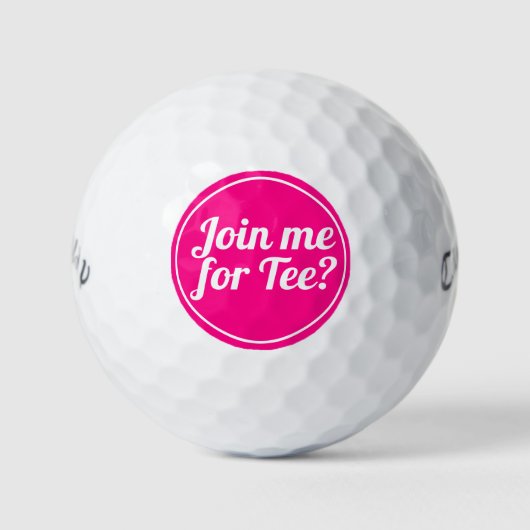 Balles De Golf Hot rose Lady Golfer Funny Golf Pun Typographie (Devant)