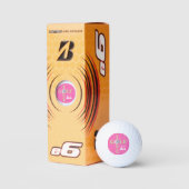 Balles De Golf Hot Rose Love Golf Monogram Golf Ball (Emballage)