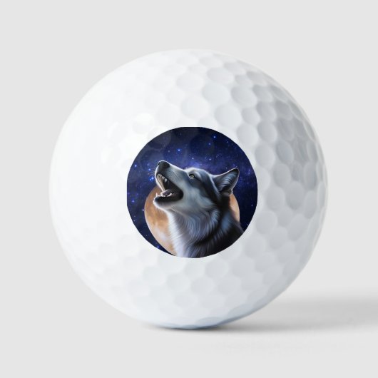 Balles De Golf Howling Wolf (Recto)