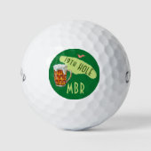 Balles De Golf Humour 19E Trou Bière Putt Initials Golf Ball (Devant)