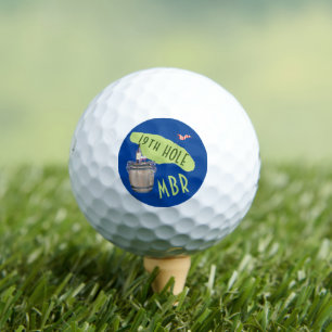 Balles De Golf Humour 19E Trou Vin Temps Putt Initials Golf Balls