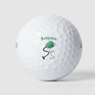 Balles De Golf Humour de dessin animé de l'aspirateur mignon