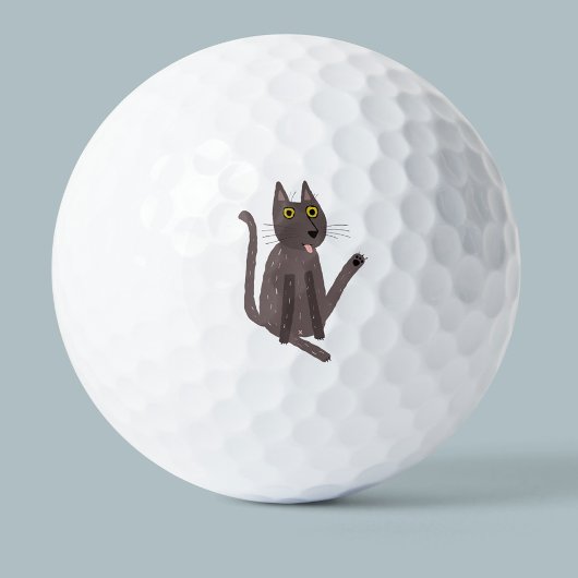 Balles De Golf Humour drôle de chat