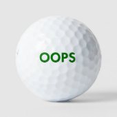Balles De Golf Humour drôle 'Oops' Blague Originalité (Devant)