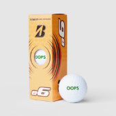Balles De Golf Humour drôle 'Oops' Blague Originalité (Emballage)