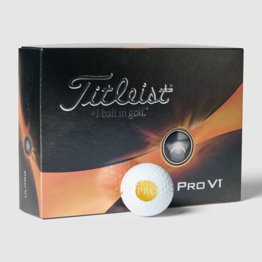 Balles De Golf I AM A PRO | Custom Golden Golf Ball (Conditionnement)