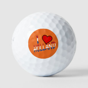Balles De Golf I Heart Holland superpose sur ou be6 gbcnt